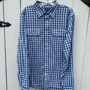 Michael Kors shirt roll tab long sleeve 2 pocket button up plaid XL